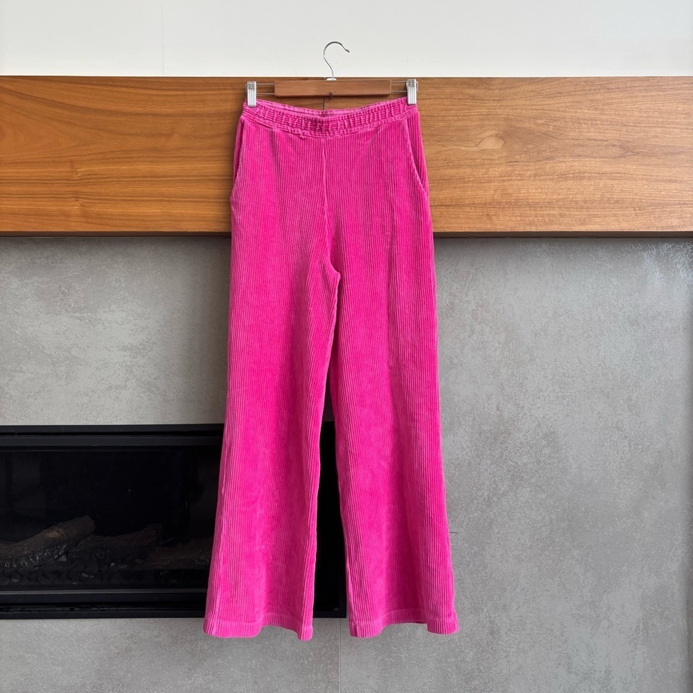 Sundry Women’s Fuchsia Ribbed Pants, Size 1/S